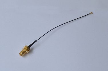 Китай Черная штепсельная вилка сборки кабеля UFL RF к кабелю SMA женскому RF 0,81 поставщик
